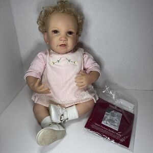 Ashton Drake Reborn Real Baby Doll Cloth & Vinyl  Hanl Picture Perfect Baby COA